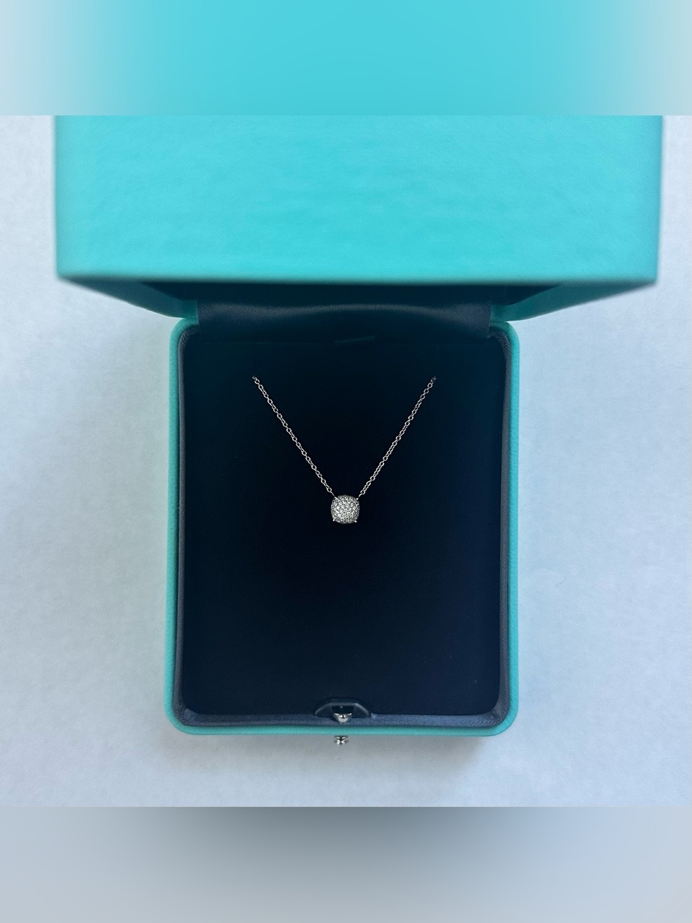 $4,800 Tiffany & Co. Paloma Picasso Sugar Stacks Necklace 18K White Gold Diamond